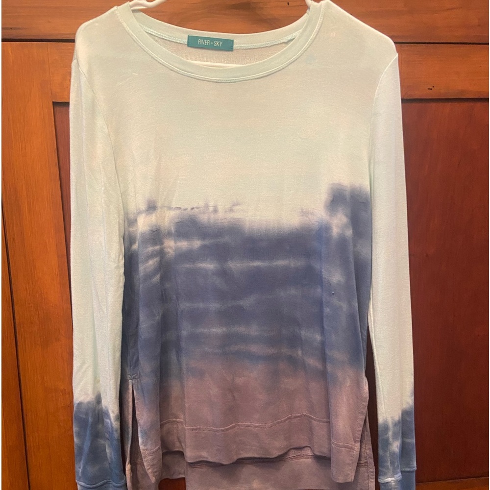 River and sky light sweatshirt